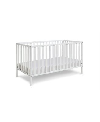 3 in 1 Convertible Solid Wood Island Crib White Adjustable Mattress