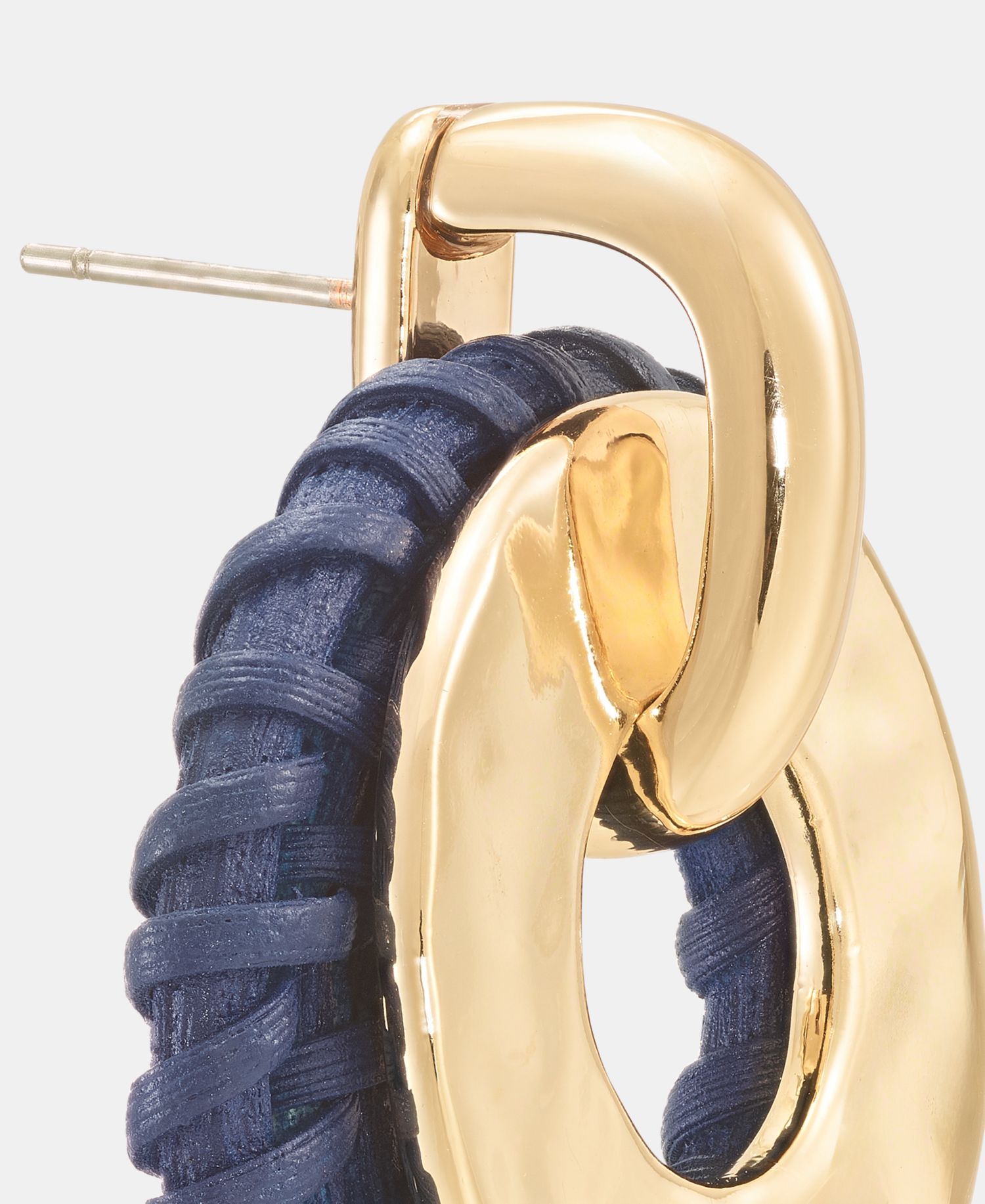 Gold-Tone Braided Doorknocker Earrings
