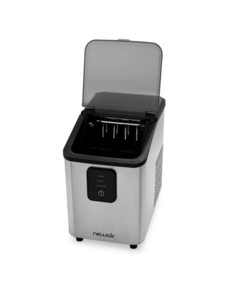 26 lbs. Mini Ice Maker Countertop, Portable Ice Machine in Stainless Steel