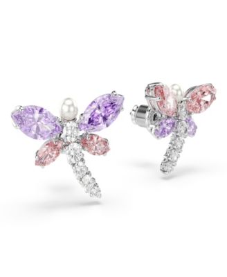 Ariana Grande x Mixed Cuts, Dragonfly, Multicolored, Rhodium Plated Stud Earrings