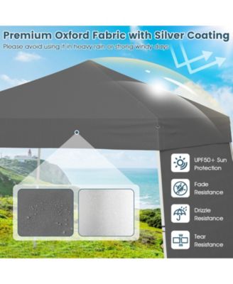 14 x 9.2 ft Pop Up Canopy Tent with Convertible Awning Sidewalls