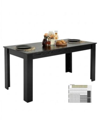 Rectangle Dining Table, 63" Length, Modern Wood Table for 4-6 People