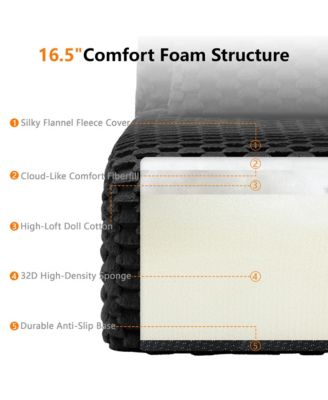 Contemporary 82" Modular Sofa, Flannelette Upholstered 2-Seater Couch with Deep Seat and Anti-Slip Design for Living Room