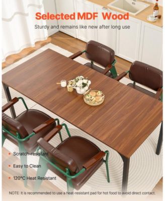 71in Rectangle Wood Farmhouse Dining Table for 6-8 People