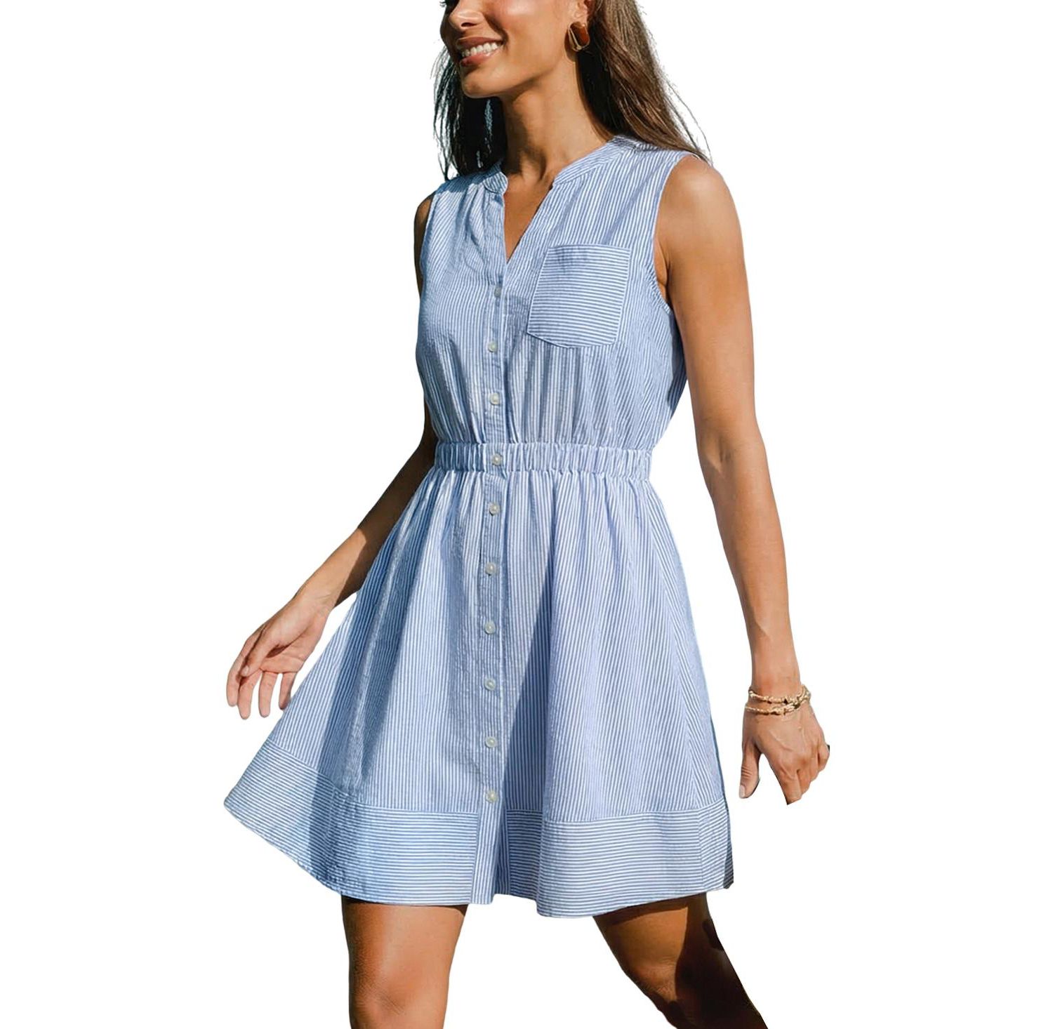 Women's Sea Bliss Striped Mini Beach Dress
