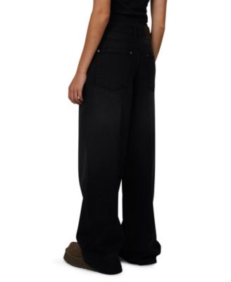 Women's Baggy Vintage Wash Seam Denim Jeans