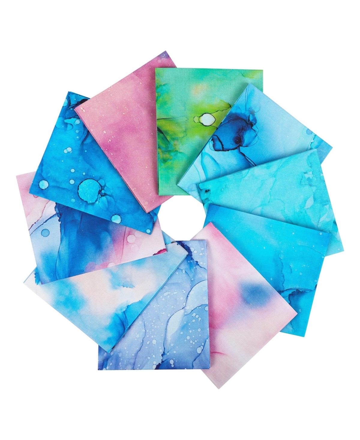 Gnuadz 10pcs Cotton Quilting Fabric Fat Quarters Sewing Patchwork Diy Crafts Rainbow Inks 18"x21", 5.2oz