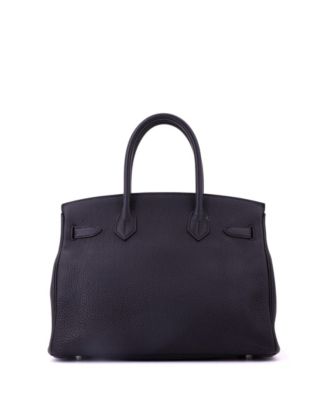 Birkin 30 Handbag Black Togo with Palladium Hardware