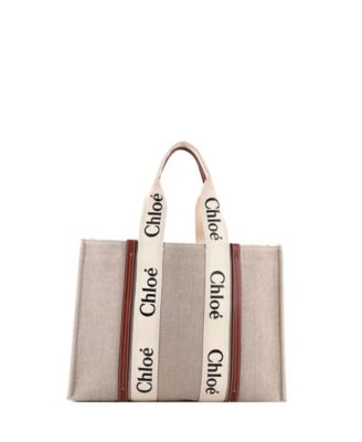 Large Woody Tote Canvas with Leather