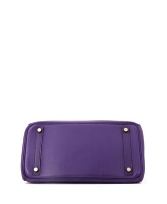 Birkin 30 Handbag Purple Swift with Gold Hardware