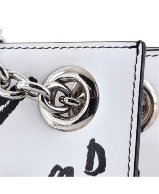 3.5 Chain Bucket Bag Graffiti Printed Leather