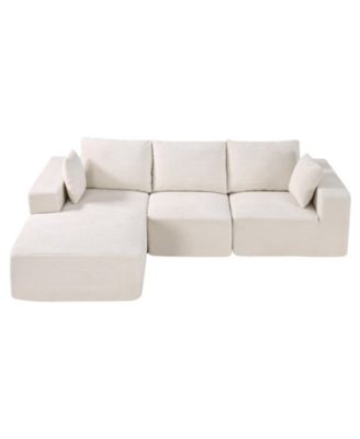 Modular Sectional Sofa, L Shaped with Chaise, Cloud Couch for Living Room