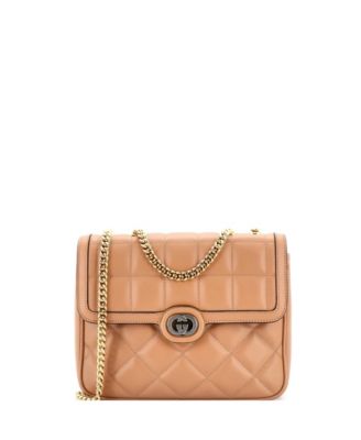 Small Deco Chain Flap Bag Mixed Matelasse Leather