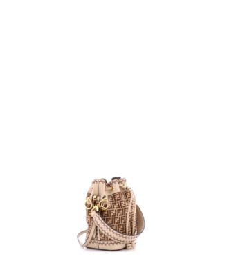 Mini Mon Tresor Bucket Bag Zucca Suede