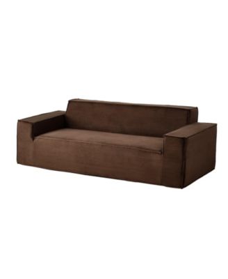 3-Seater Sofa, 83-Inch No Assembly Corduroy Couch with Memory Foam