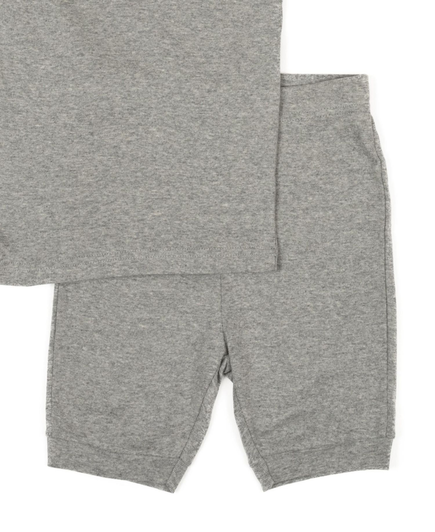 Toddler Matching Family Two Piece Cotton Short Sleeve Shirt and Shorts Solid Color Pajamas 2T-5T