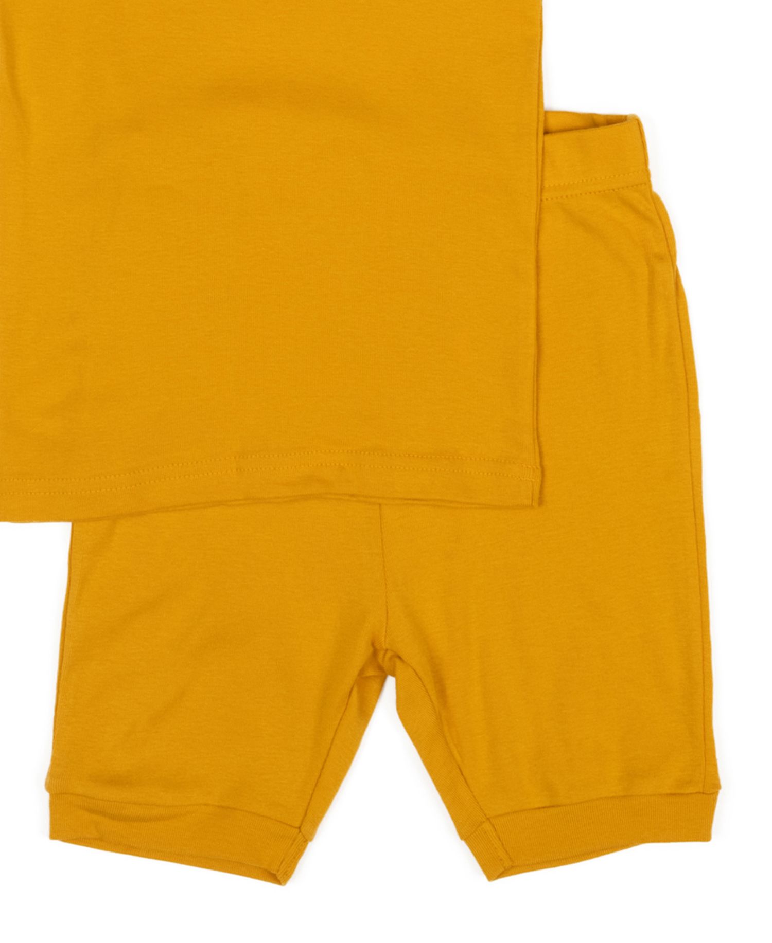Toddler Matching Family Two Piece Cotton Short Sleeve Shirt and Shorts Solid Color Pajamas 2T-5T