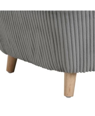 Zeus and Ruta Elevated Cat Bed Frame for Kittens/Cats with Corduroy Cat Couch, Rubber Wood Legs, Supportive Foam