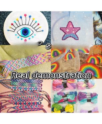 100 colors Embroidery Thread Mermaid Color Bracelets String Floss Polyester Coded Numbers Unicorns Set