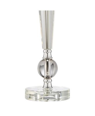 Jolie Traditional Glam Table Lamps 26" High Set of 2 stick Clear Crystal Glass Shade for Bedroom Living Room Bedside