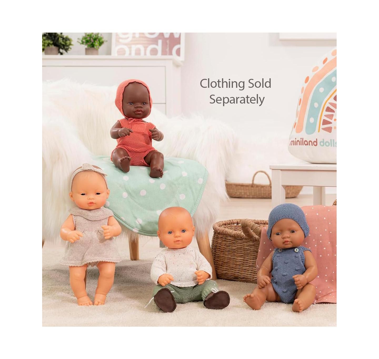 Детская кукла MINILAND Newborn Baby Girl Doll - 15 3/4", цвет: Light Skin — фото 4