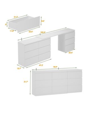 9-Drawer Retractable Dresser Bedroom Storage Organizer