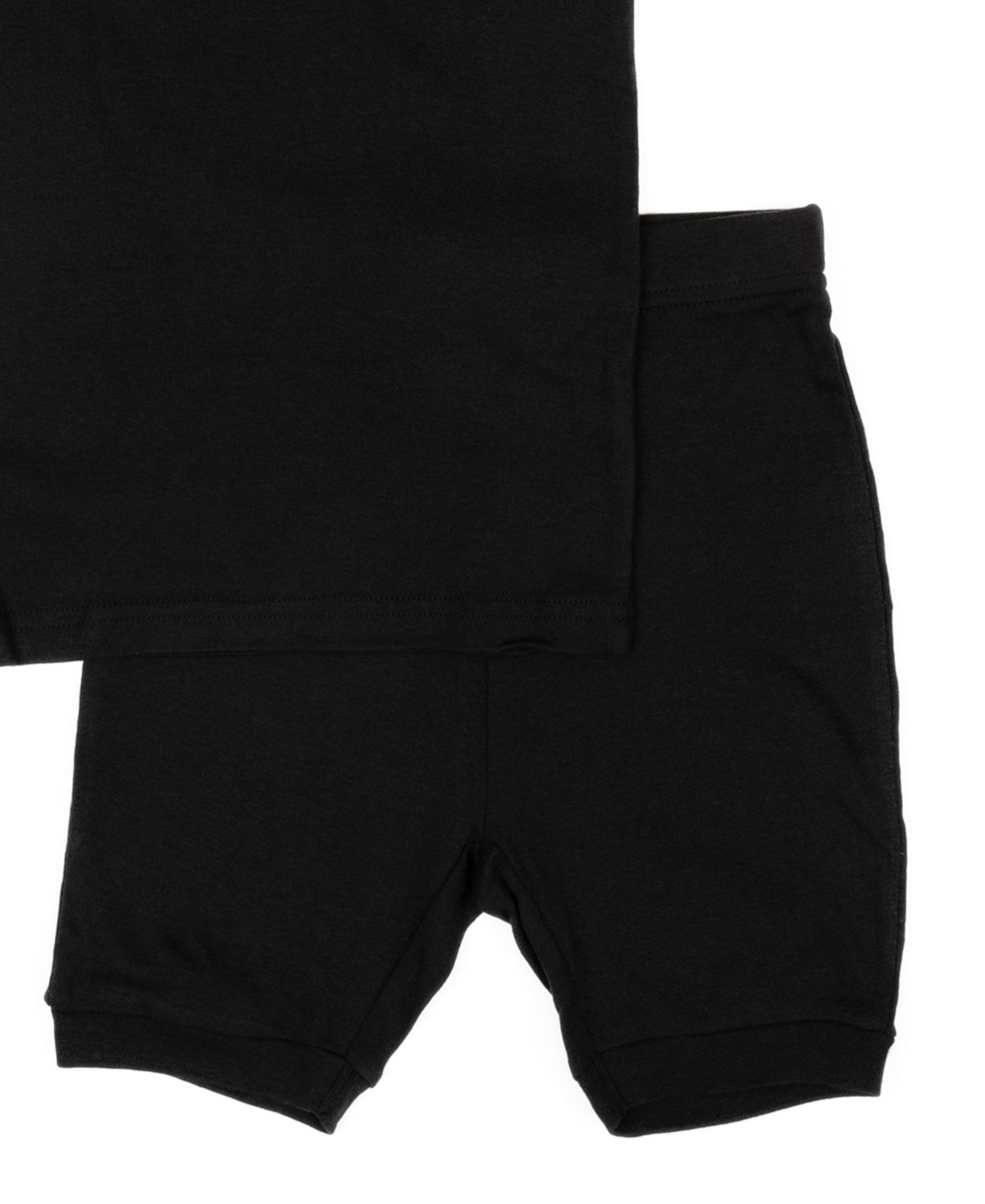 Kids Matching Family Two Piece Cotton Short Sleeve Shirt and Shorts Solid Color Pajamas 6-14