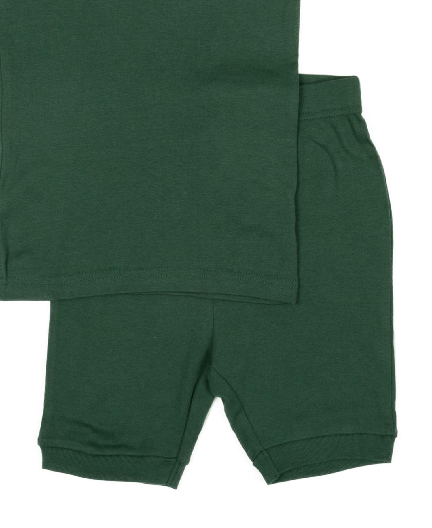Kids Matching Family Two Piece Cotton Short Sleeve Shirt and Shorts Solid Color Pajamas 6-14
