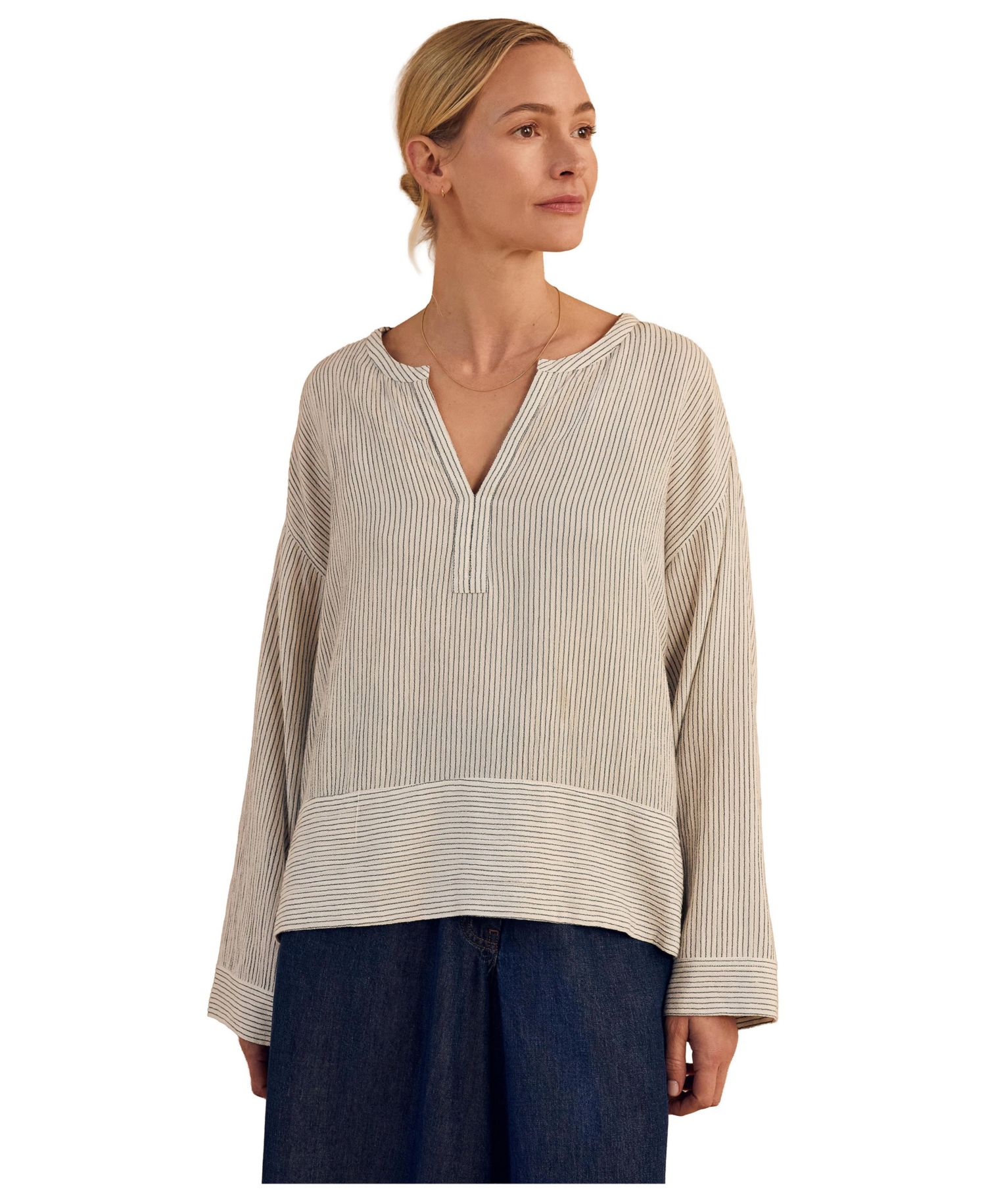Women's V Neck Relaxed Swing Top