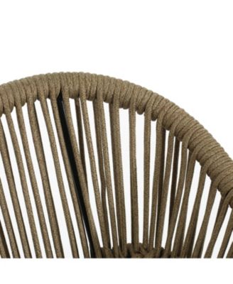 La Push Outdoor Patio Rope Bar Stool, Patio Bar Chair Set of 2