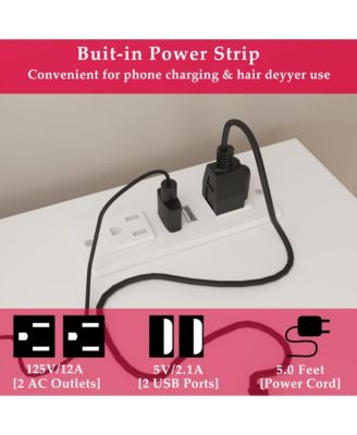 9 Drawer Dresser for Bedroom with LED Light and Power Outlet