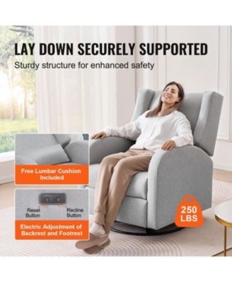Electronic Power Recliner and Swivel Glider, 250 lbs Capacity, USB Port
