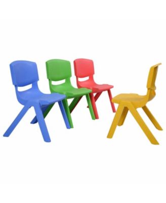 4-Pack Stackable Children Chairs for Playroom and Classroom
