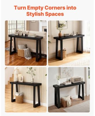 46 in Console Table, Modern Desk Behind Couch, Wooden Accent Table for Living Room