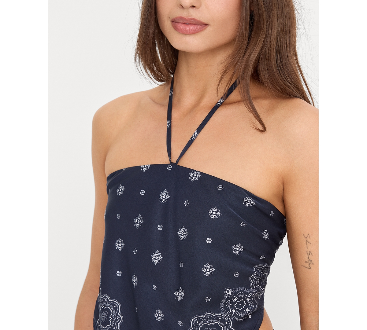 Good American Women's Bandana Print Top