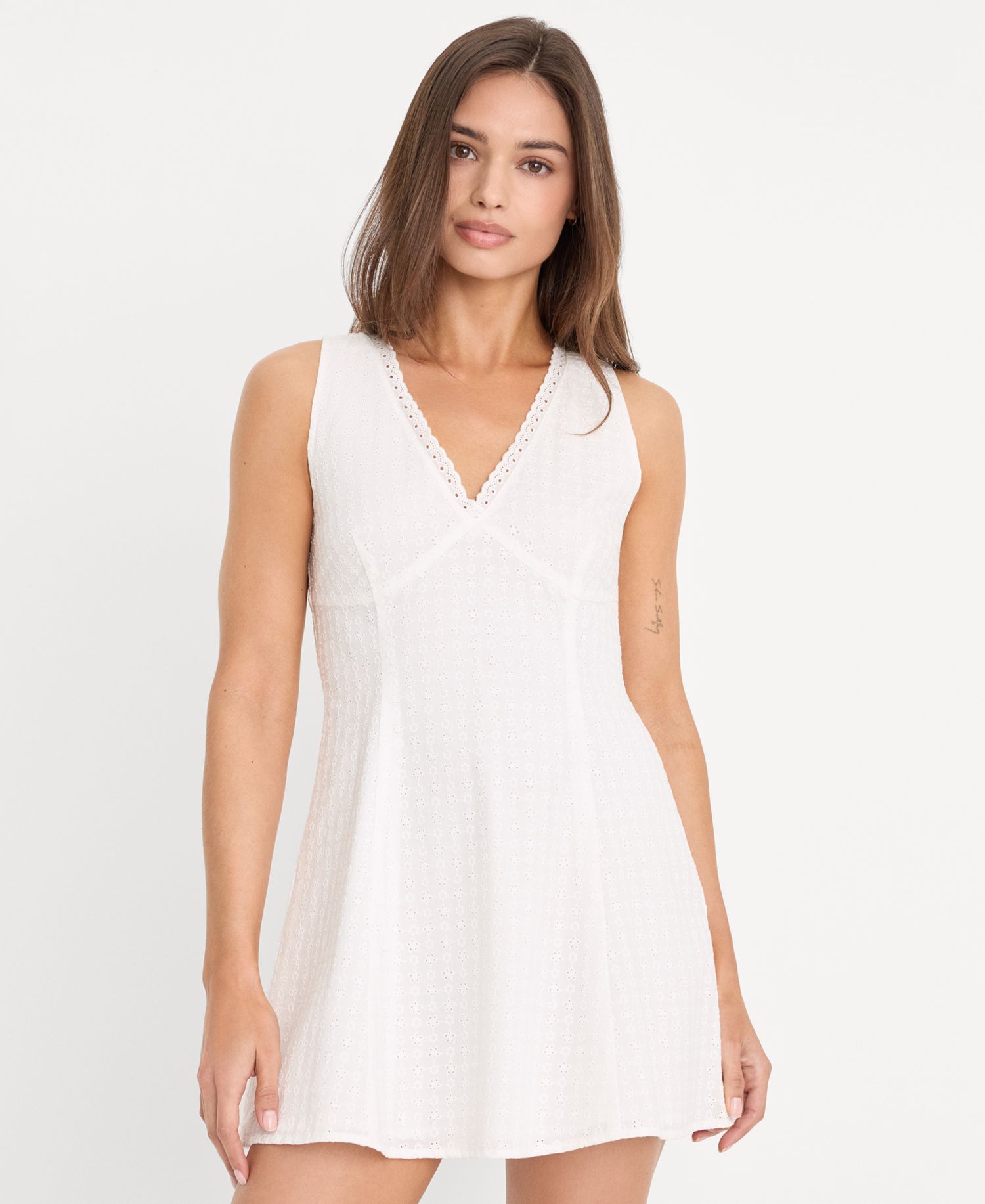 Women's V-Neck Flared Mini Dress
