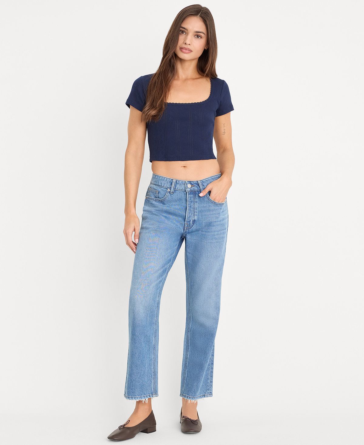 Good American Women's Weightless Mid-Rise Boyfriend Jeans view 1 — MAYCSS fashion products