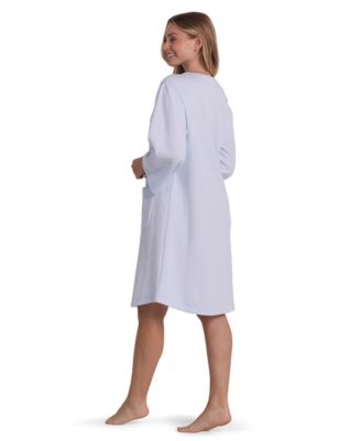 Women's Long-Sleeve Quilted Knit Robe