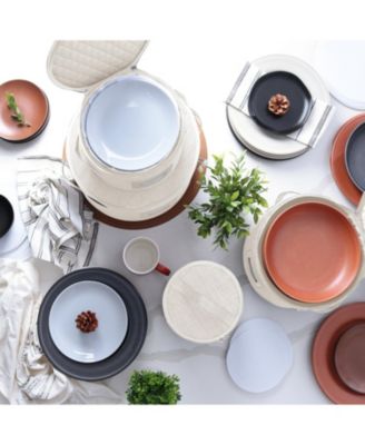 Fine China Storage Containers Hard Shell, 4 Piece Dish Storage Containers, Quilted Plate Containers, Stackable Dish Organizer