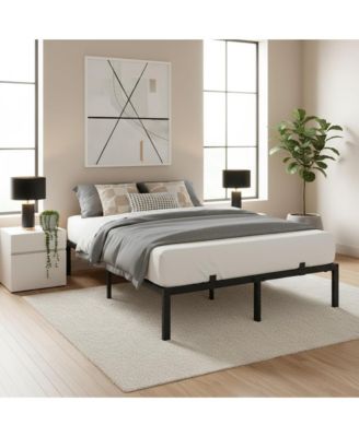 Queen Bed Frame, Metal Platform Bed Frame with 14inch Underbed Storage, No Box Spring Needed, Heavy Duty