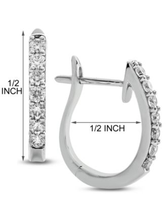 Diamond Hoop Earrings (1/2 ct. t.w.) in 14k White or Yellow Gold