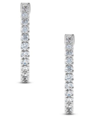 Diamond Inside-Out Hoop Earrings (3 ct. t.w.) in 14k White Gold