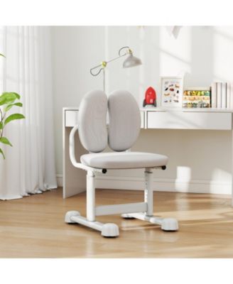 Padded Children Study Chair with Double Back Support and Adjustable Height