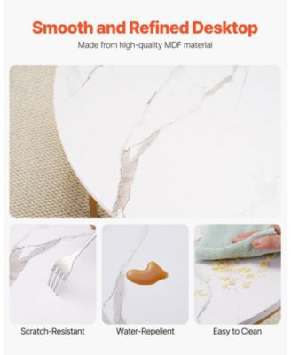 Nesting Coffee Table Set of 2, 27.6" Round Vintage Tables for Small Spaces