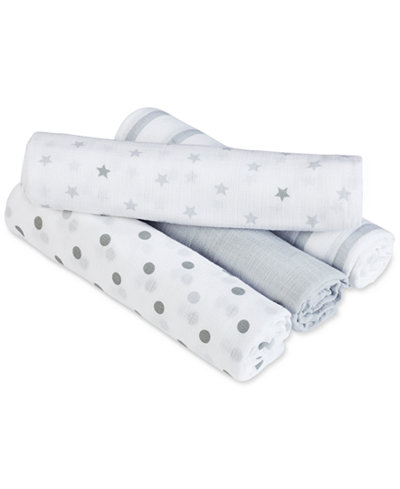 aden by aden + anais Baby 4-Pk. Dove Swaddle Blankets