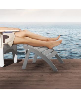Adirondack Ottoman 21.5L x 18.9W in HDPE Plastic Weather-Resistant Foldable