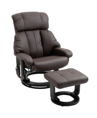 Massage Recliner Chair with Footstool 360degree(s) Swivel Manual Reclining Comfortable and Adjustable