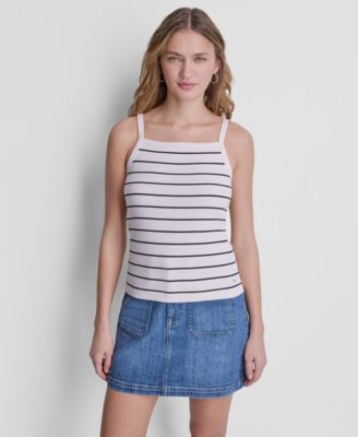 Women's Square Neck Rib Tank Top