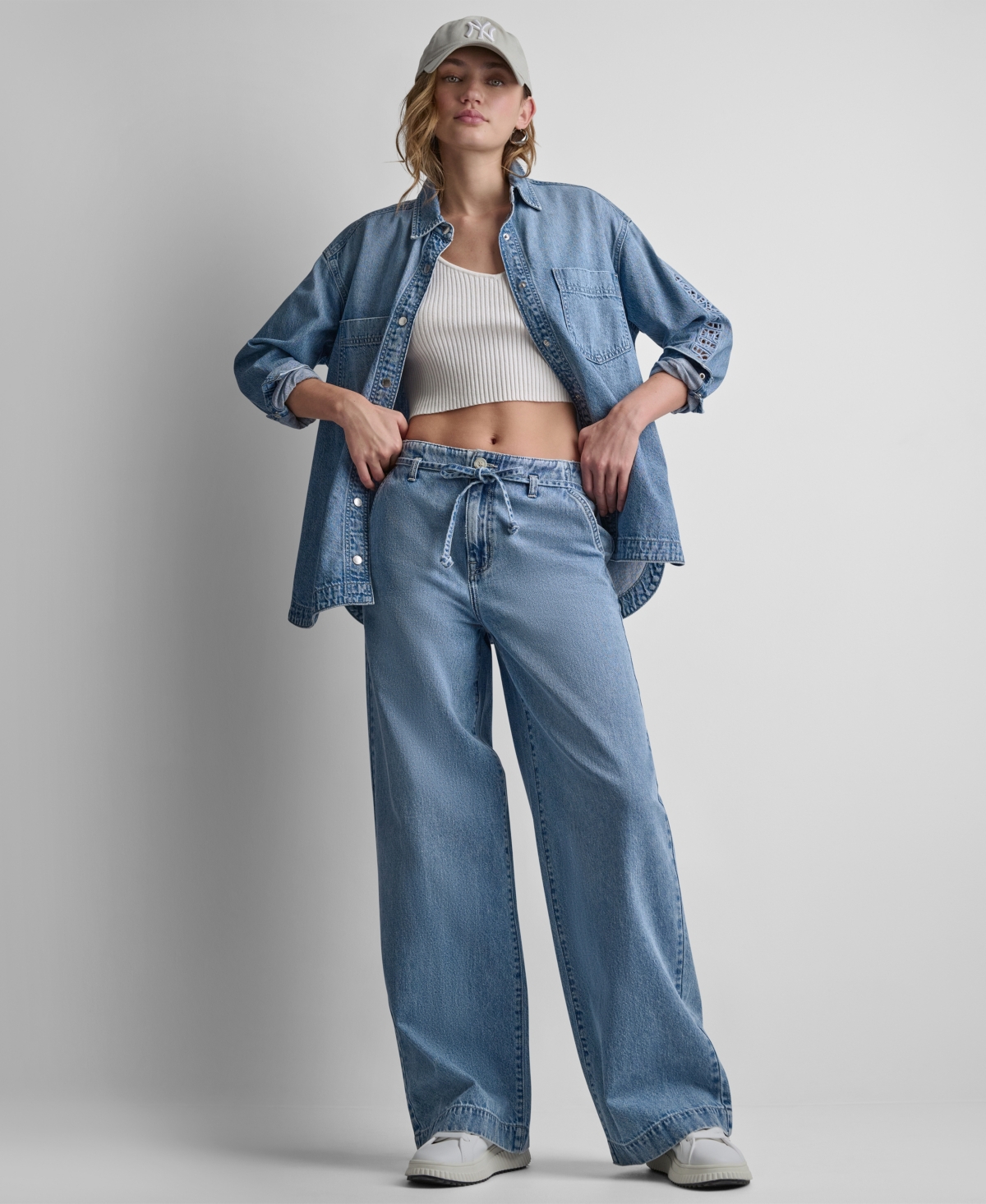 Dkny Jeans Women's Long-Sleeve Oversized Shirt