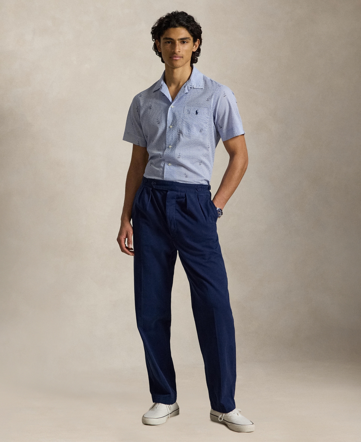 Polo Ralph Lauren Men's Classic-Fit Sailboat Seersucker Shirt
